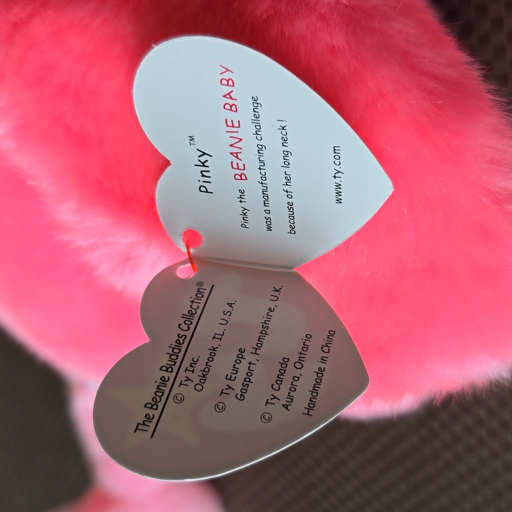 Pinky 🦩Ty Flamingo Bird🦩 Lg Plush Beanie Buddy🦩Kids Toy Rare Collectible, NWT - Picture 4 of 11